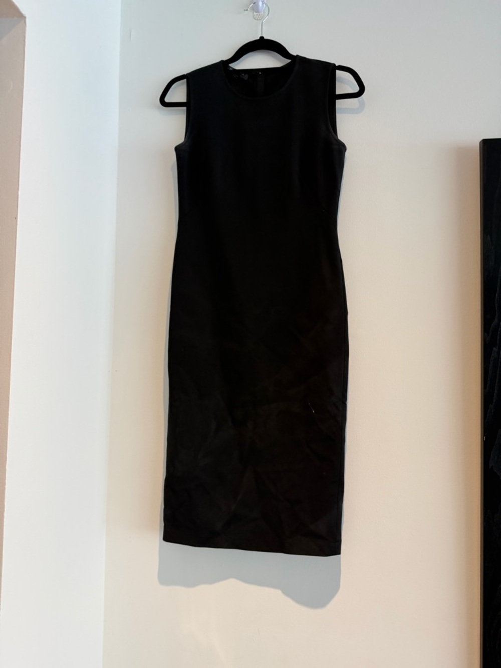 Lafayette 148 New York Sleeveless Black Midi Sheath Dress